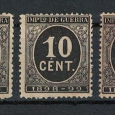 Sellos: TV_003.G14/ 1898 CIFRAS (SPAIN), EDIFIL 236/7 , 239* CATALOGO 29,00 €