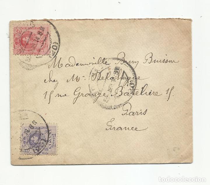 Sellos: circulada 1914 de granada a paris francia - Foto 1