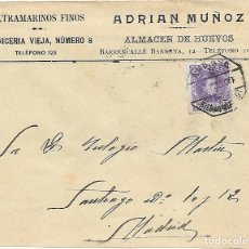 Sellos: EDIFIL 246 CADETE. AMBULANTE BILBAO - MIRANDA SOBRE CIRCULADO DE BILBAO A MADRID 1909