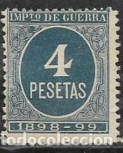 Sellos: IMPUESTO DE GUERRA 4 PTA - Foto 1