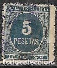 Sellos: IMPUESTO DE GUERRA 5 PTA - Foto 1