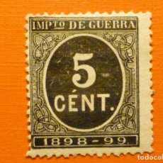 Sellos: SELLO - ESPAÑA - IMPUESTO DE GUERRA - AÑO 1898 - CIFRAS - EDIFIL 236 - 5 CENT - CÉNTIMOS
