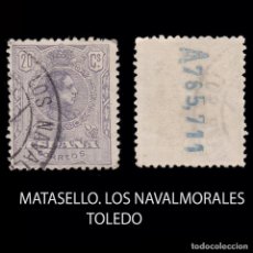 Sellos: 1920 ALFONSO XIII.20C.MATASELLO LOS NAVALMORALES TOLEDO.EDIFIL 290. Lote 340907363