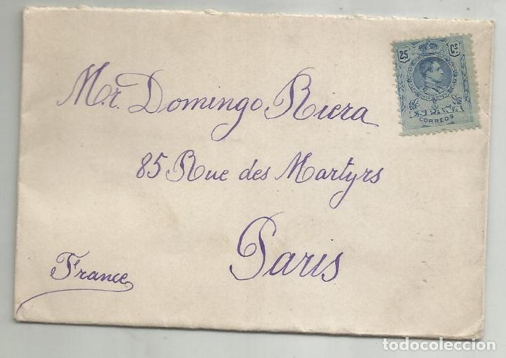 Sellos: circulada 1919 a paris francia - Foto 1