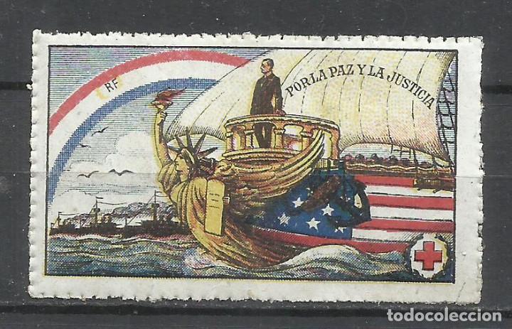Timbres: 7146-MNH** VIÑETA 1916 1ª GUERRA MUNDIAL POR LA PAZ Y LA JUSTICIA CRUZ ROJA ESTADOS UNIDOS ,FRANCIA,