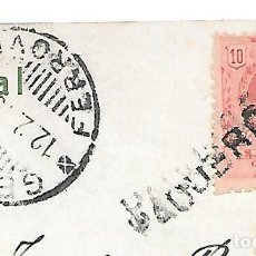 Sellos: PAQUEBOT MEDALLON EDIFIL 269 POSTAL CIRCULADA DE BARCELONA A TORINO - ITALIA 1915. Lote 363270130