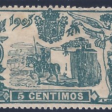 Sellos: EDIFIL 257 III CENTENARIO PUBLICACIÓN DE EL QUIJOTE 1905. MH * (SALIDA: 0,01 €).. Lote 364139596