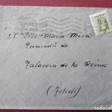 Sellos: CIRCULADA 1930 DE MADRID A TALAVERA DE LA REINA TOLEDO. Lote 366436271