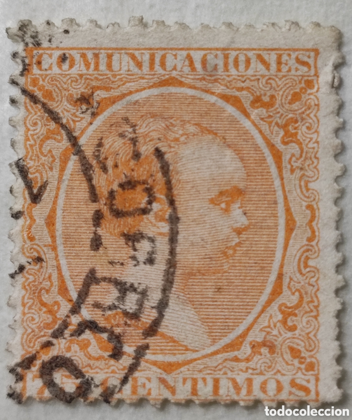 Sellos: Espa&ntilde;a 75 c&eacute;ntimos 1889-1901 - Foto 1