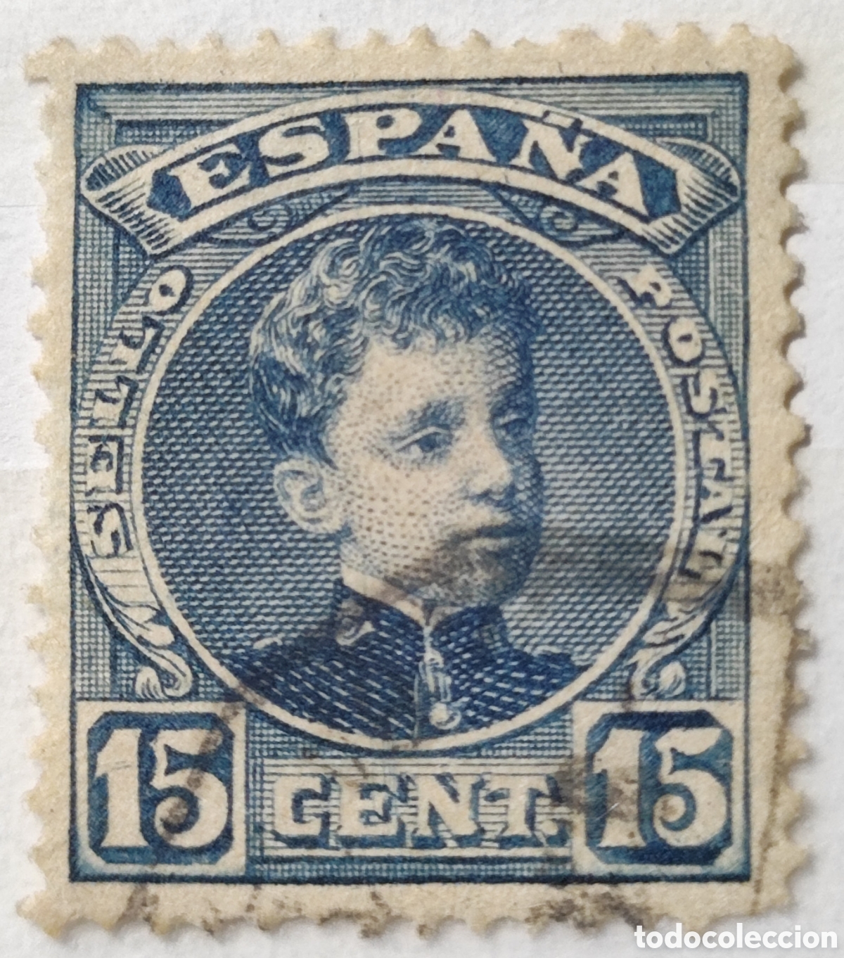 Sellos: Espa&ntilde;a 15 c&eacute;ntimos 1901-05 - Foto 1