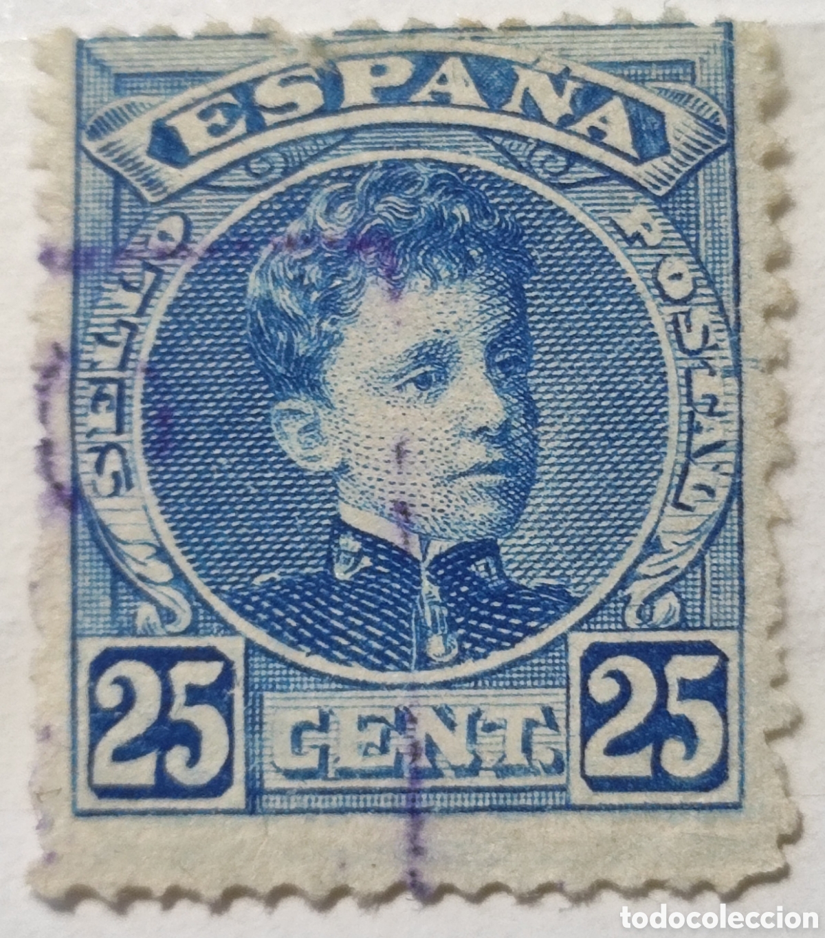 Sellos: Espa&ntilde;a 25 c&eacute;ntimos 1901-05 - Foto 1