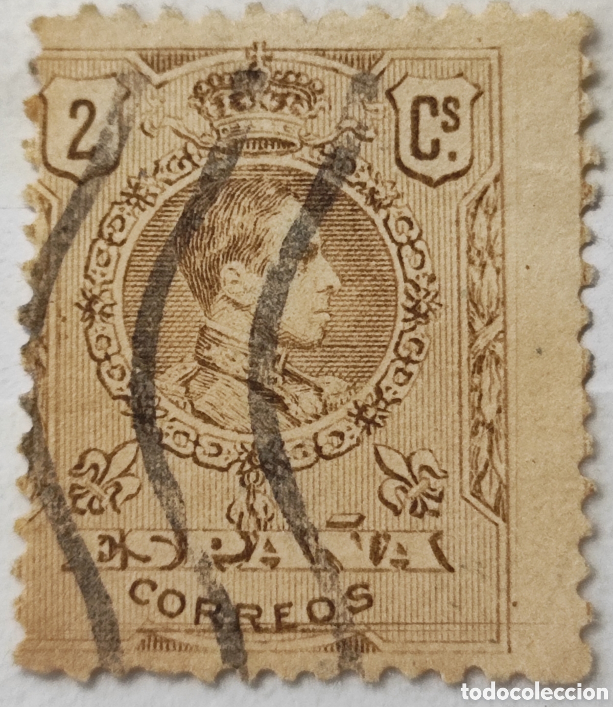 Sellos: Espa&ntilde;a 2 c&eacute;ntimos 1909-22 - Foto 1