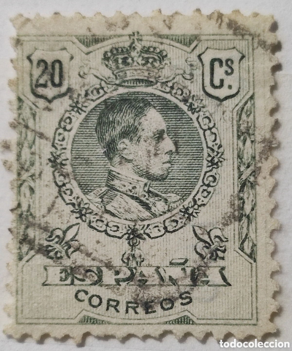 Sellos: Espa&ntilde;a 20 c&eacute;ntimos 1909-22 - Foto 1