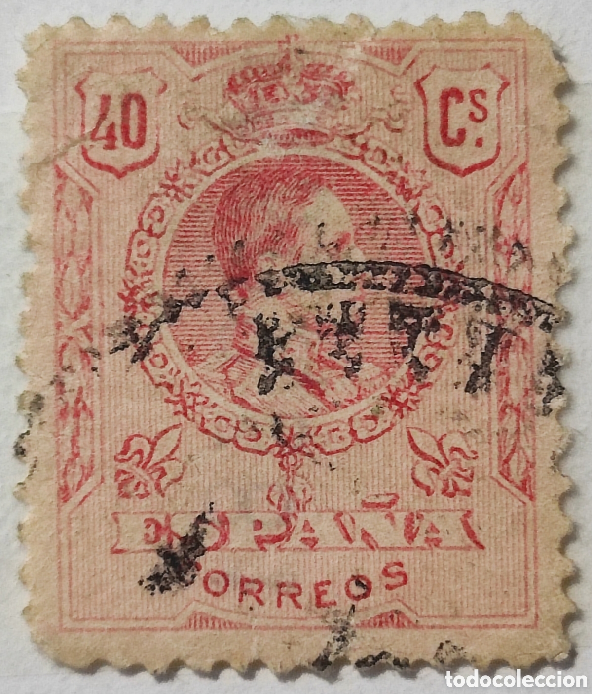 Sellos: Espa&ntilde;a 40 c&eacute;ntimos 1909-22 - Foto 1
