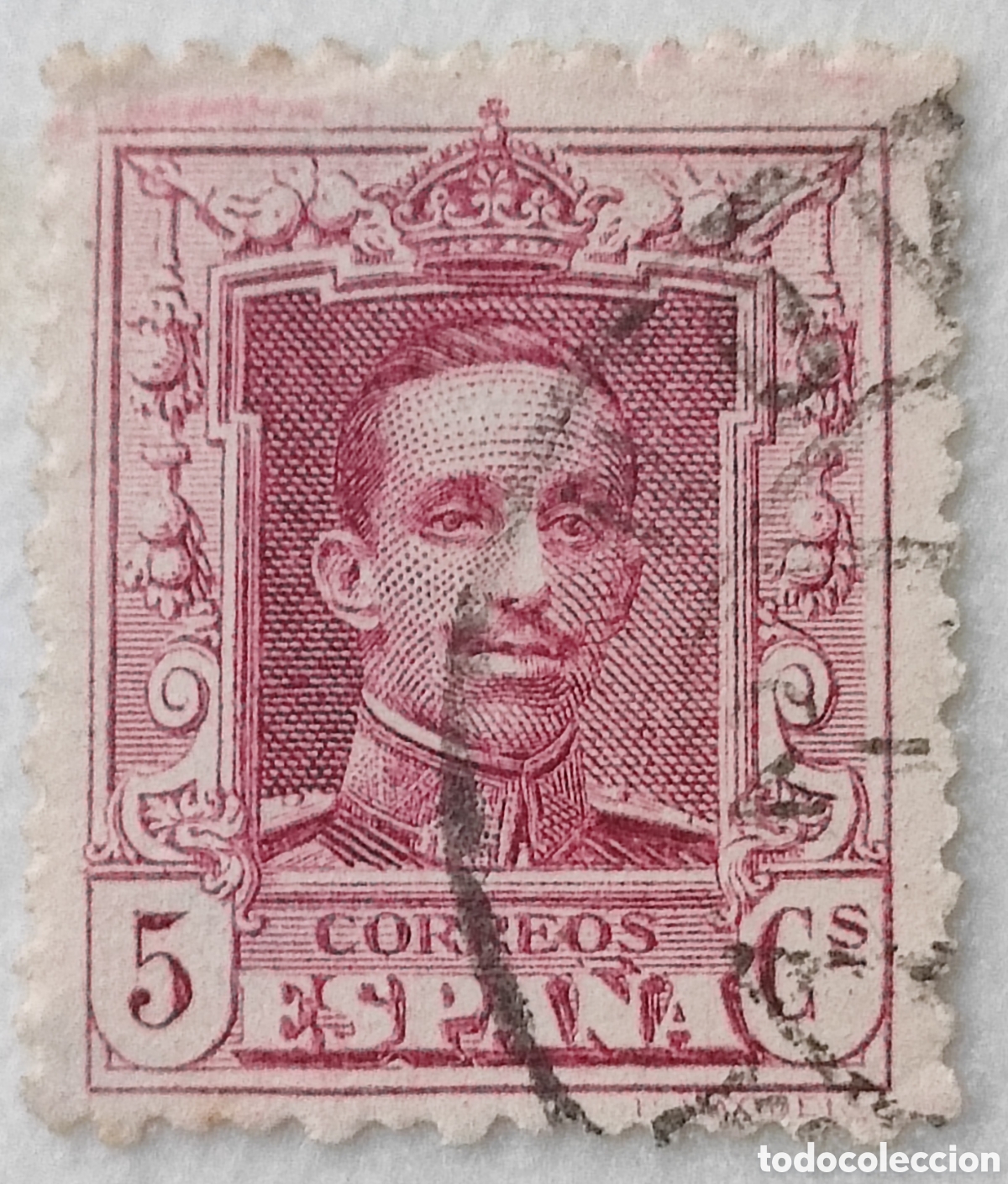 Sellos: Espa&ntilde;a 5 c&eacute;ntimos 1922-30 - Foto 1