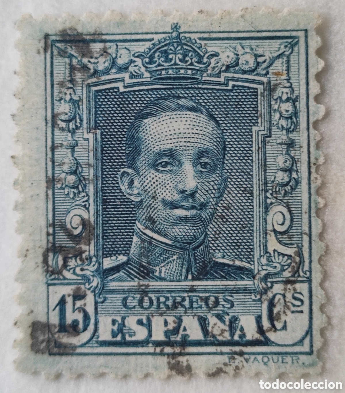Sellos: Espa&ntilde;a 15 c&eacute;ntimos 1922-30 - Foto 1