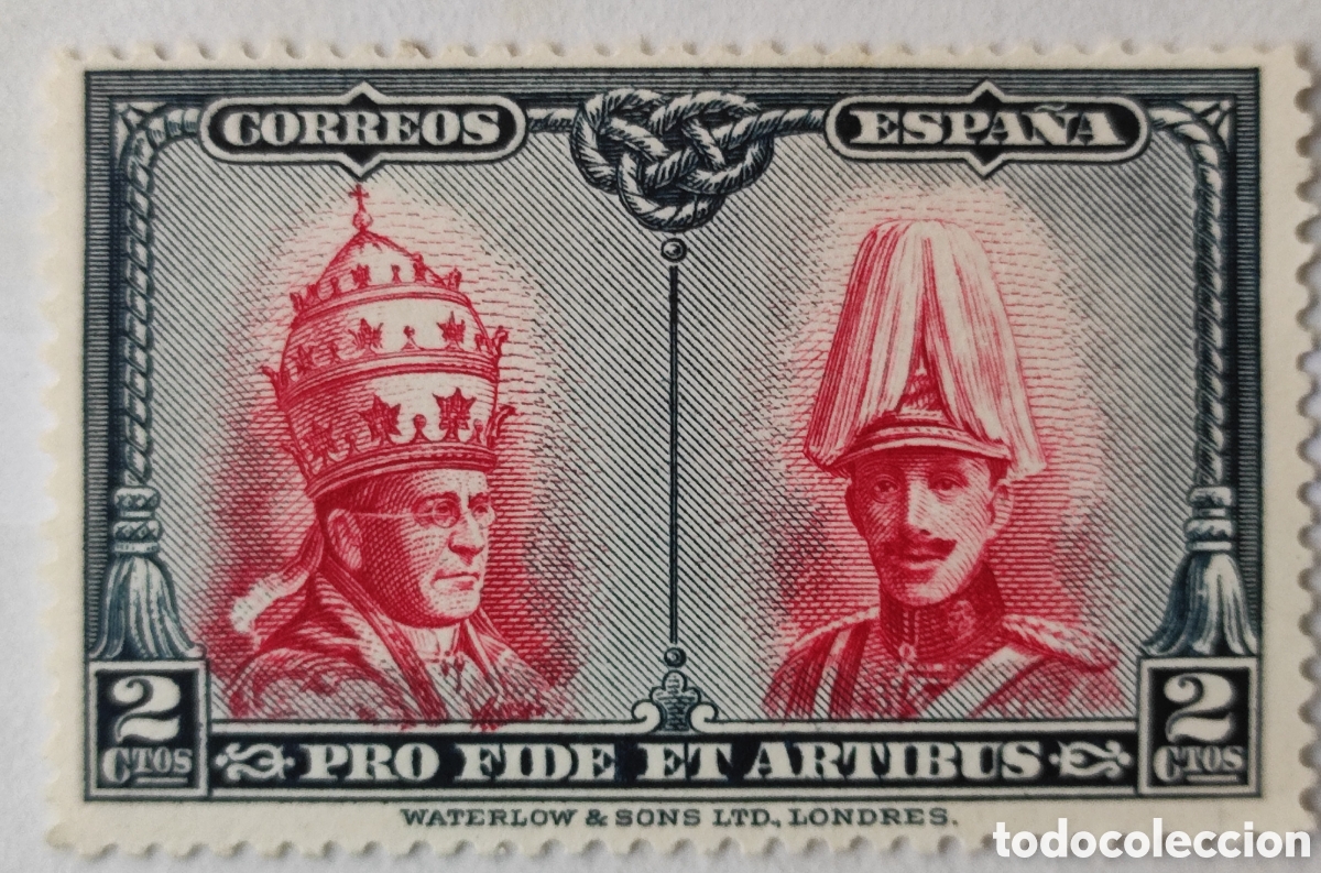 Sellos: Espa&ntilde;a 2 c&eacute;ntimos 1927 - Foto 1