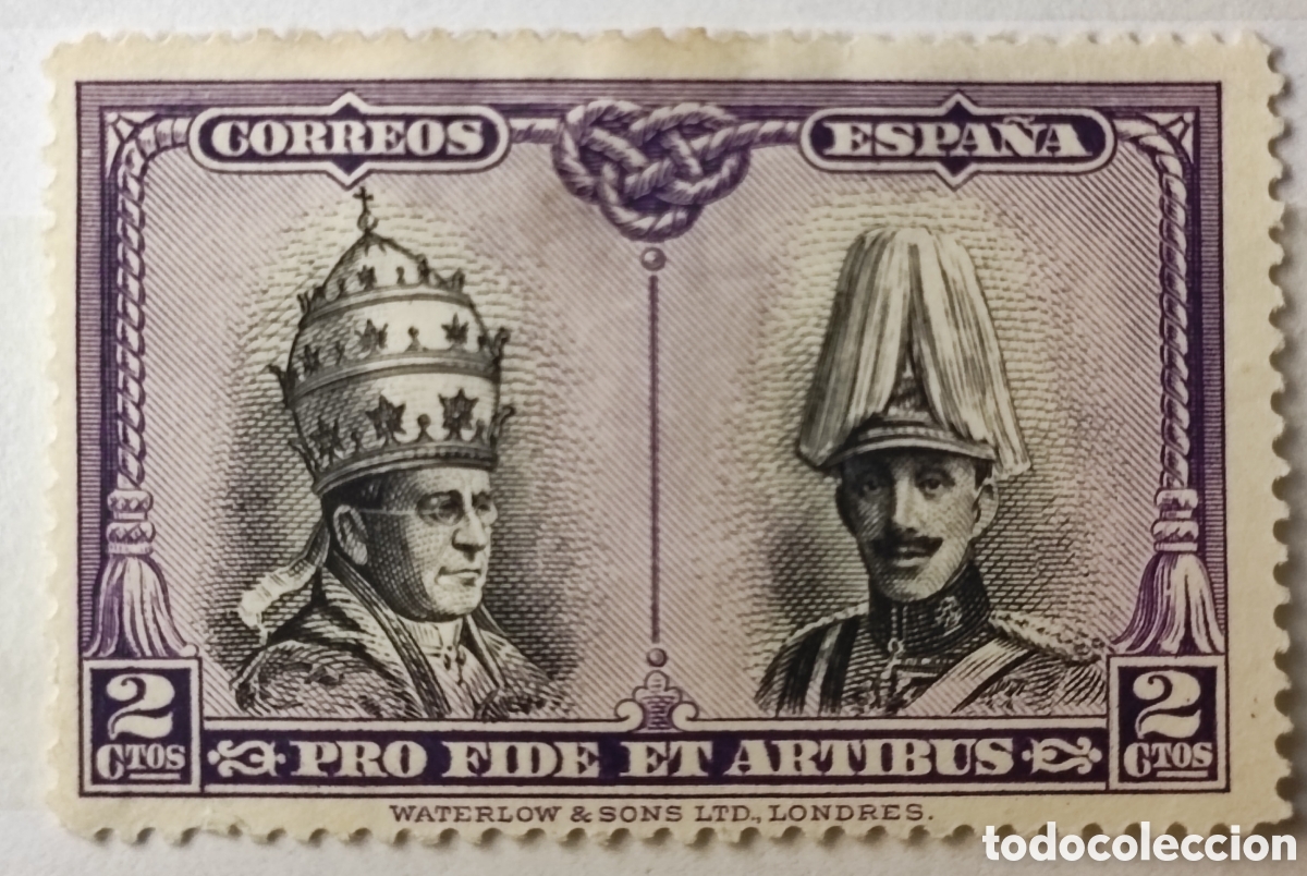 Sellos: Espa&ntilde;a 2 c&eacute;ntimos 1927 - Foto 1
