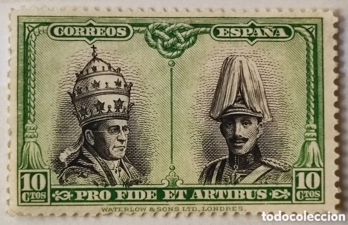 Sellos: Espa&ntilde;a 10 c&eacute;ntimos 1927 - Foto 1
