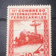 Sellos: MADRID, 1930. 11º CONGRESO INTERNACIONAL DE FERROCARRILES. NUEVO. SIN FIJASELLOS