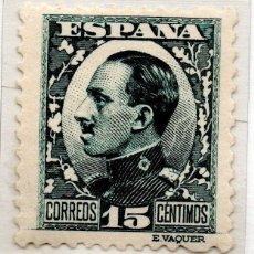 Sellos: SELLO DE ESPAÑA DE 1930-1931 ALFONSO XIII 15 CT. NUEVO SIN GOMA EDIFIL 493