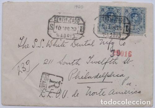 Sellos: Edifil 274 (2) carta - Foto 1