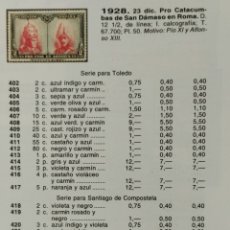 Sellos: ESPAÑA 1928-PRO CATACUMBAS 402/33