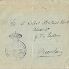 Sellos: 1917 CARTA SOBRE FRANQUICIA ADMINISTRACIÓN PRINCIPAL CORREOS MÁLAGA CARTERÍA
