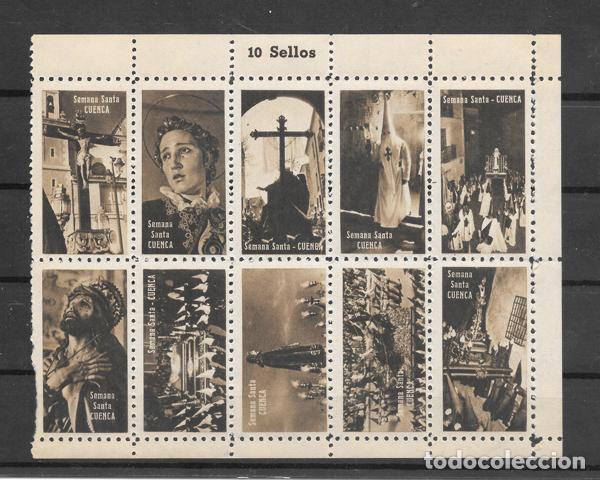 Sellos: Cuenca. Lote de 10 Vi&ntilde;etas - Foto 1