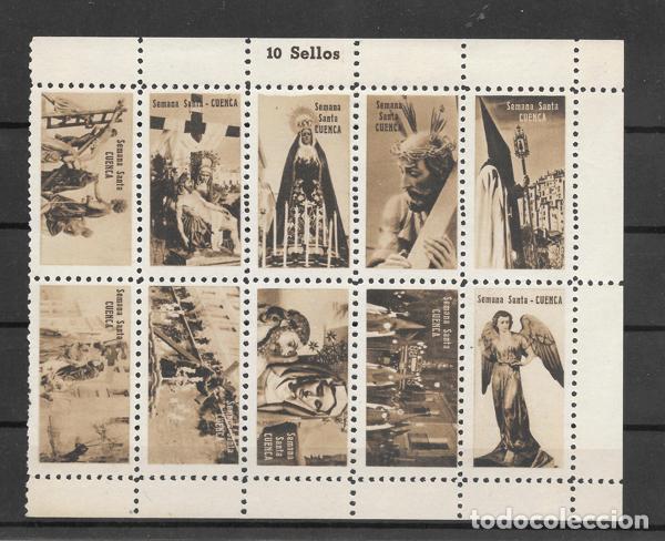 Sellos: Cuenca. Lote de 10 Vi&ntilde;etas - Foto 1