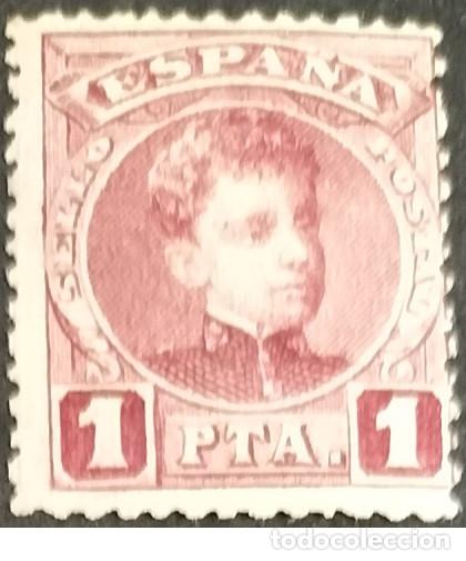 Sellos: Edifil 253 SIN FIJA sellos nuevos MNH AUTENTICOS España 1901 Alfonso XIII Cadete sello nuevo