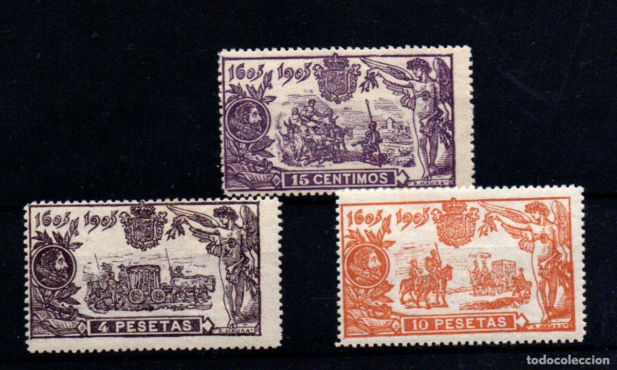 Sellos: España nº 259, 265/6. Año 1905
