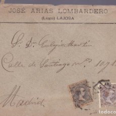 Sellos: F31-25- CARTA LAJOSA (LUGO)- MADRID 1898. MUY RARO FRANQUEO?. CON TEXTO