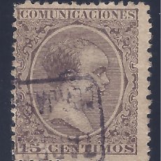 Sellos: EDIFIL 219 ALFONSO XIII. TIPO PELÓN. 1889-1901. CARTERÍA DE BORJAS DEL CAMPO (TARRAGONA).