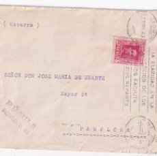 Sellos: SOBRE. MADRID A PAMPLONA. NAVARRA. 1924. RODILLOS. VAQUER