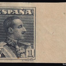 Sellos: ESPAÑA, 1922 EDIFIL Nº 321 (*), 1 P. PIZARRA, [ENSAYO DE COLOR, PAPEL CARTÓN.]