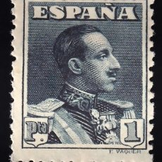 Sellos: ESPAÑA, 1922 EDIFIL Nº 321 /**/, 1 P. PIZARRA, [ENSAYO DE COLOR, SIN NUMERACIÓN AL REVERSO.]