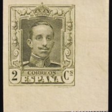 Sellos: ESPAÑA, 1922 EDIFIL Nº 310S /**/, 2 C. VERDE [SIN DENTAR.]