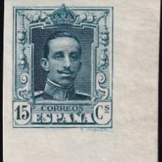 Sellos: ESPAÑA, 1922 EDIFIL Nº 315S /**/, 15 C. AZUL GRISÁCEO, [SIN DENTAR.]