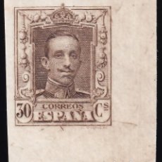 Sellos: ESPAÑA, 1922 EDIFIL Nº 318S /**/, 30 C. CASTAÑO, [SIN DENTAR.]