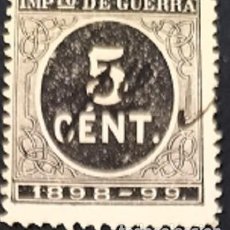 Sellos: EDIFIL 236 SELLOS IMPUESTO DE GUERRA 1898 1890 5 CENT USADOS