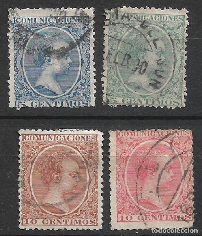 Francobolli: espa&ntilde;a 1889 edifil 215/218 usado - 22/25