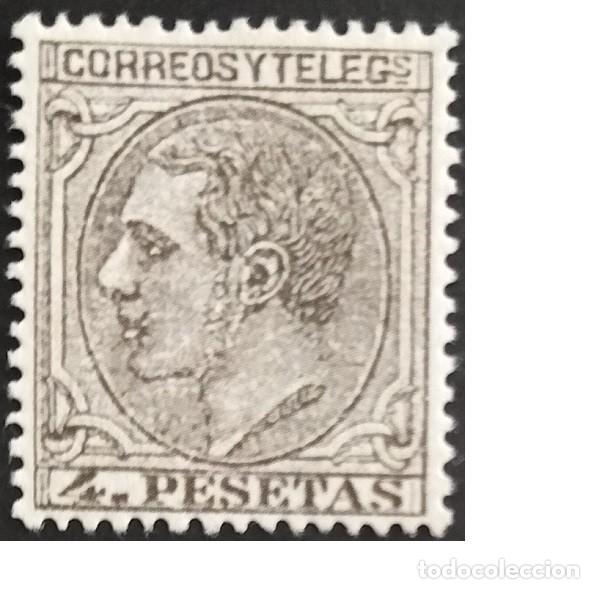 Sellos: Edifil 208 sello nuevo España 1879 Alfonso XII V.Cat 1200 el original magnifica replica