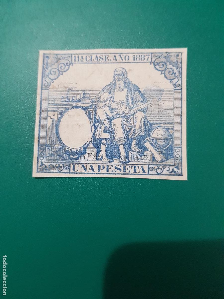 Sellos: SELLO FISCAL ESPA&Ntilde;OL,POLIZA PAPEL- SELLO COMUN-11&ordf; CLASE -A&Ntilde;O 1887- UNA PESETA