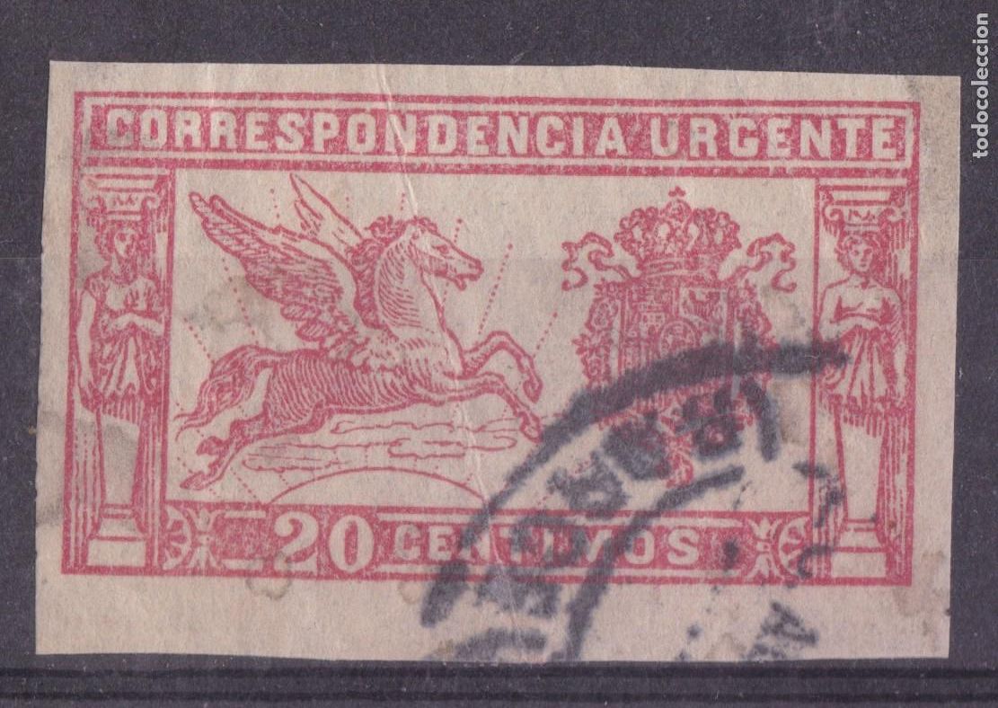 Sellos: SS10- URGENTE Pegaso Edifil 256 . Usado Aparentemente sin Dentar