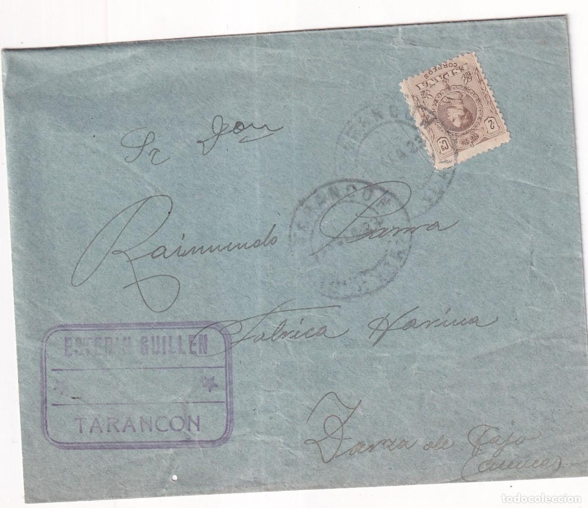 Sellos: Sobre Esteban Guillen. Taranc&oacute;n. Cuenca. Zarza de Tajo.