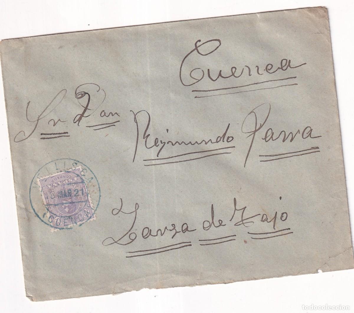 Sellos: Sobre Cuenca. Zarza de Tajo. Matasello Vellisca