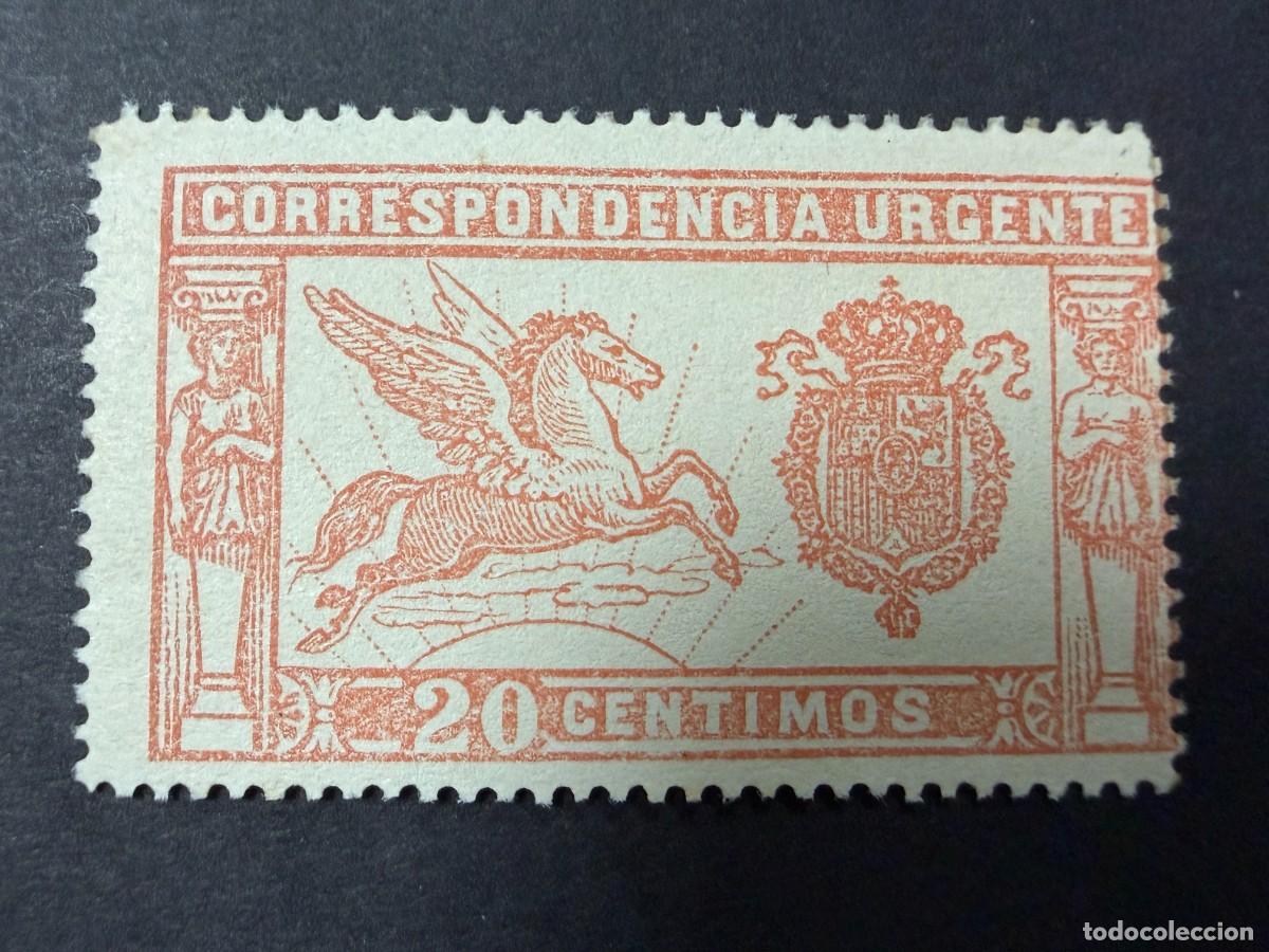 Sellos: ESPA&Ntilde;A, 1905. EDIFIL 256. CORREO URGENTE. PEGASO. NUEVO. SIN FIJASELLOS.