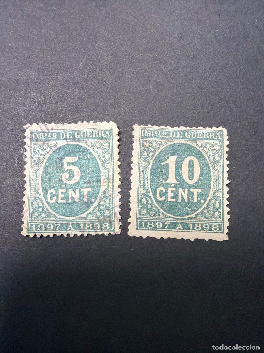 Sellos: ESPA&Ntilde;A, 1897. EDIFIL 232/3. CIFRAS. USADO Y NUEVO