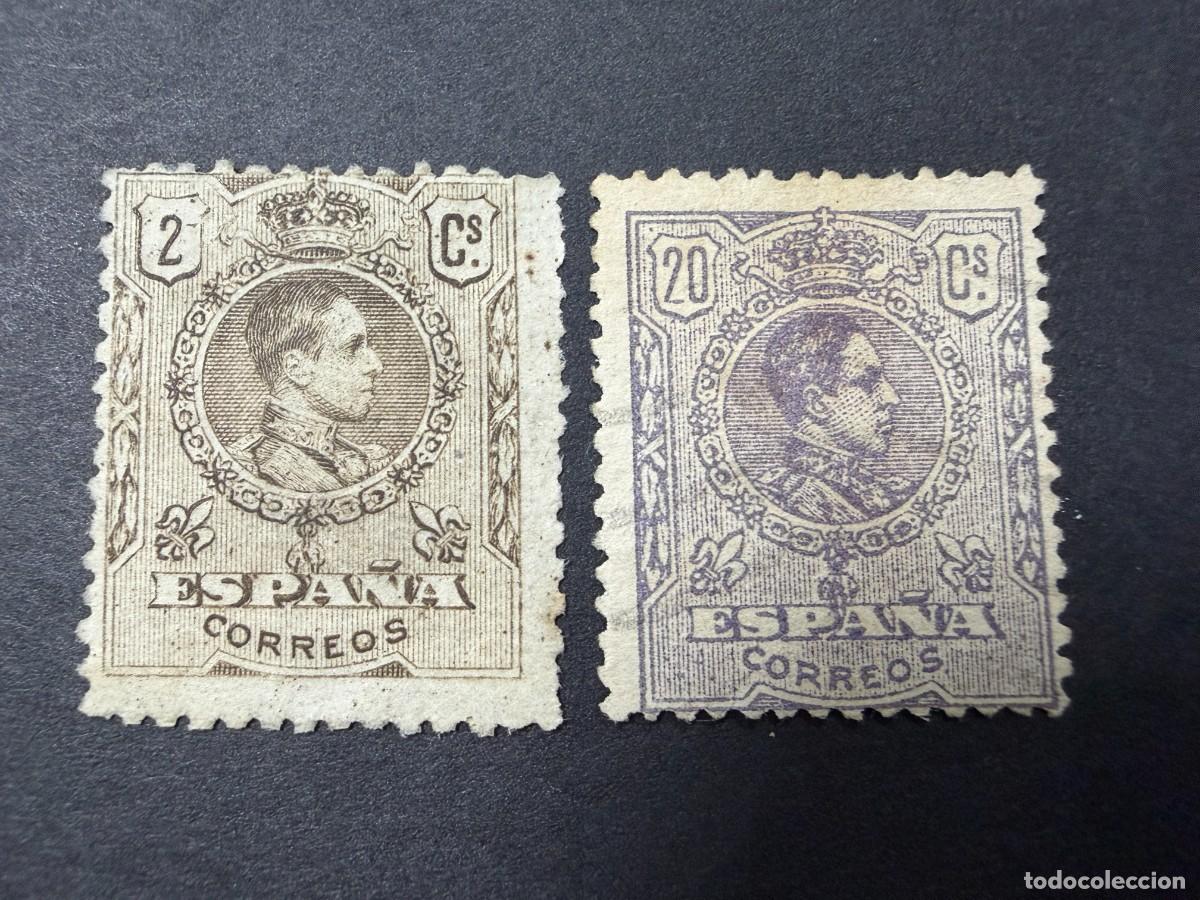 Sellos: ESPA&Ntilde;A, 1920. EDIFIL 289/90. ALFONSO XIII. TIPO MEDALL&Oacute;N. SERIE COMPLETA. NUEVO. CON FIJASELLOS